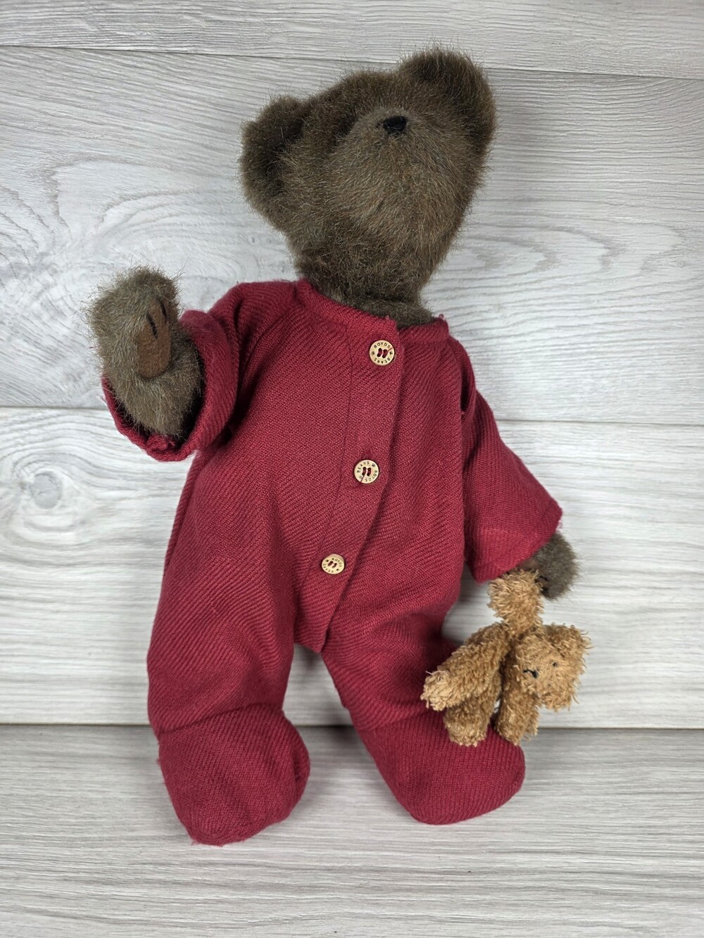 Boyds Bears Plush Teddy Bear Doll w Small Plush Bear Accessory PJ Nap Time SU33